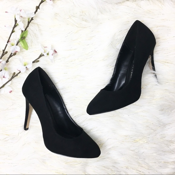 Rock & Republic Shoes - Rock & Republic • black faux Suede round toe heel
